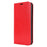 For Google Pixel 8a Phone Wallet Case Split Leather Cover Crazy Horse Texture - Red - 7