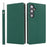 For Samsung Galaxy S24 Phone Case Genuine Cow Leather Wallet Cover Phone Stand - Green - 1