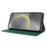 For Samsung Galaxy S24 Phone Case Genuine Cow Leather Wallet Cover Phone Stand - Green - 4