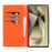 For Samsung Galaxy S24 Ultra Case with Hand Strap Genuine Cow Leather Cover - Orange - 2