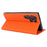For Samsung Galaxy S24 Ultra Case with Hand Strap Genuine Cow Leather Cover - Orange - 3