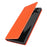 For Samsung Galaxy S24 Ultra Case with Hand Strap Genuine Cow Leather Cover - Orange - 6