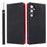 For Samsung Galaxy S24+ Wallet Case Genuine Cow Leather Phone Cover with Strap - Black - 1