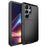 For Samsung Galaxy S24 Ultra Case Silicone+Metal Phone Cover with PET Screen Protector - Black - 1