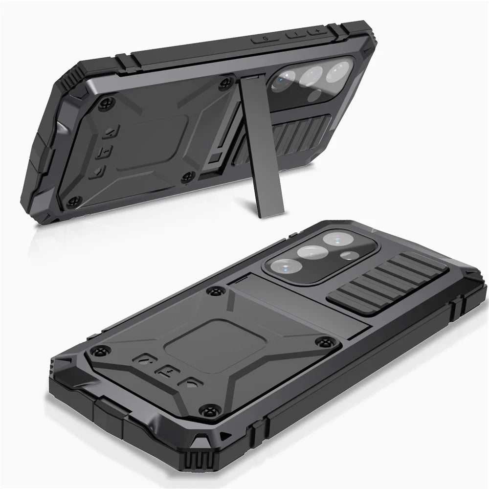 For Samsung Galaxy S24+ Case TPU + Metal Hybrid Shockproof Phone Cover with Hanging Rope - Black - 2