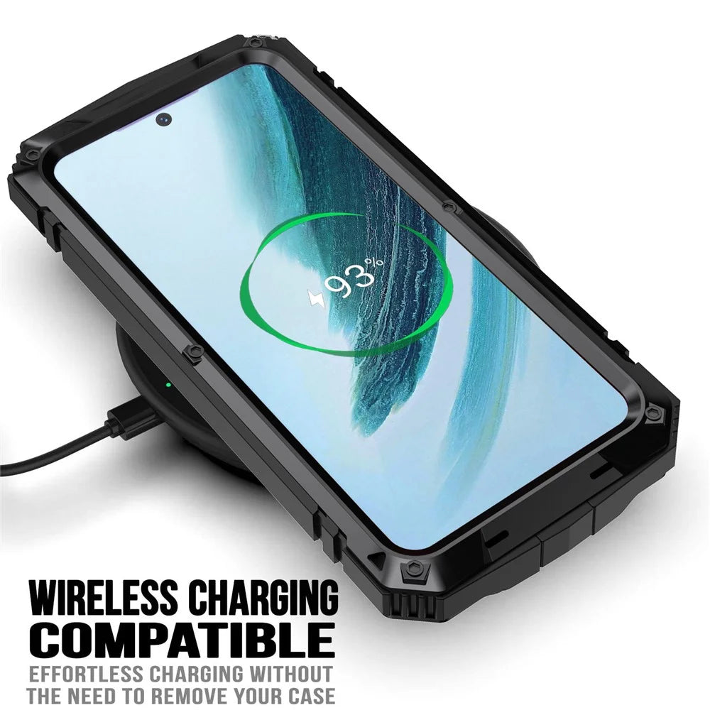 For Samsung Galaxy S24+ Case TPU + Metal Hybrid Shockproof Phone Cover with Hanging Rope - Black - 5