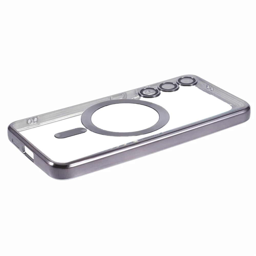 X-LEVEL For Samsung Galaxy S24+ Magnetic Case Electroplating Phone Cover Full Lens Protection - Black - 5