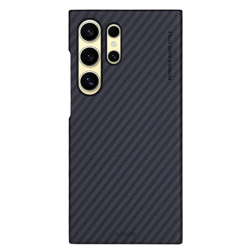 X-LEVEL For Samsung Galaxy S24 Ultra Phone Case Light Carbon Fiber Texture Design Cover - 1