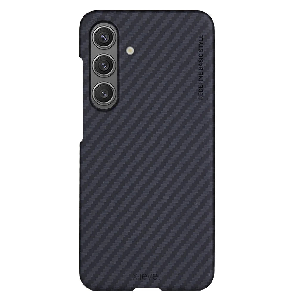 X-LEVEL For Samsung Galaxy S24+ Case Slim Anti-Scratch PC Phone Cover Carbon Fiber Texture - 1