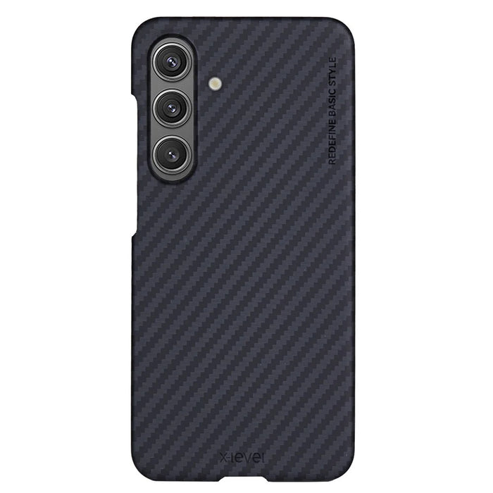 X-LEVEL For Samsung Galaxy S24+ Case Slim Anti-Scratch PC Phone Cover Carbon Fiber Texture - 1
