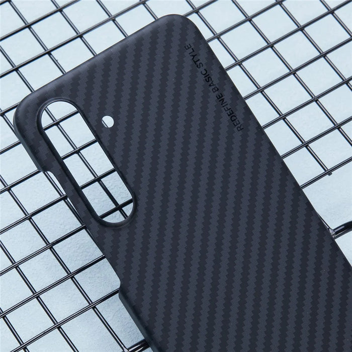 X-LEVEL For Samsung Galaxy S24 Phone Case Carbon Fiber Texture PC Back Cover - 5