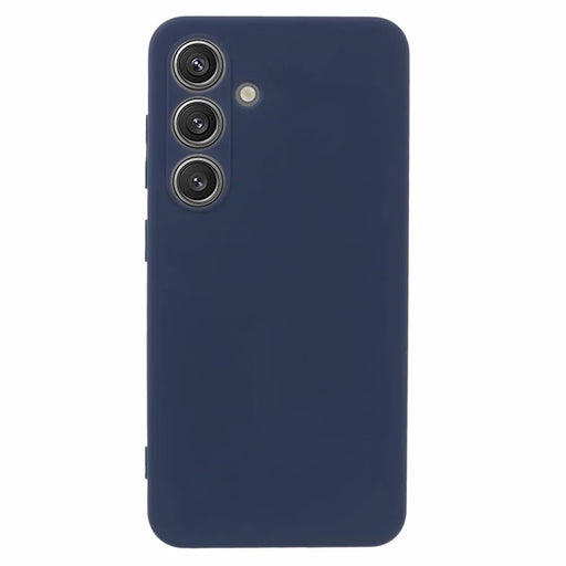 X-LEVEL For Samsung Galaxy S24 TPU Case Flexible Ultra Slim Phone Cover Liquid Silicone Texture - Dark Blue - 1