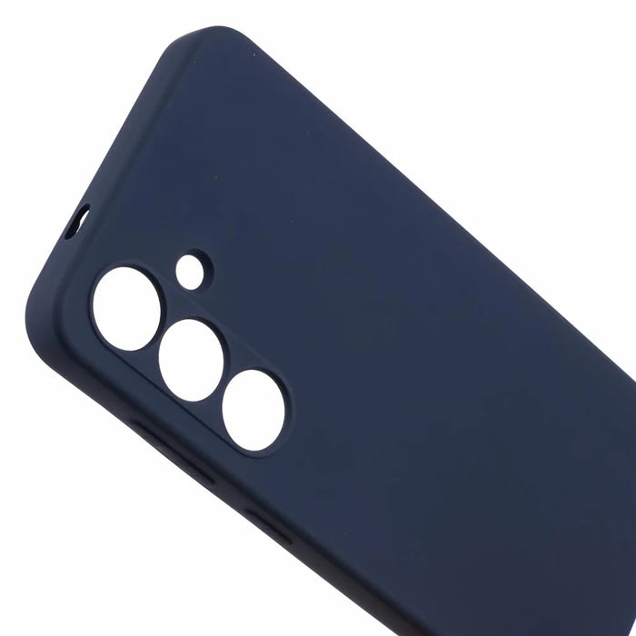 X-LEVEL For Samsung Galaxy S24 TPU Case Flexible Ultra Slim Phone Cover Liquid Silicone Texture - Dark Blue - 6