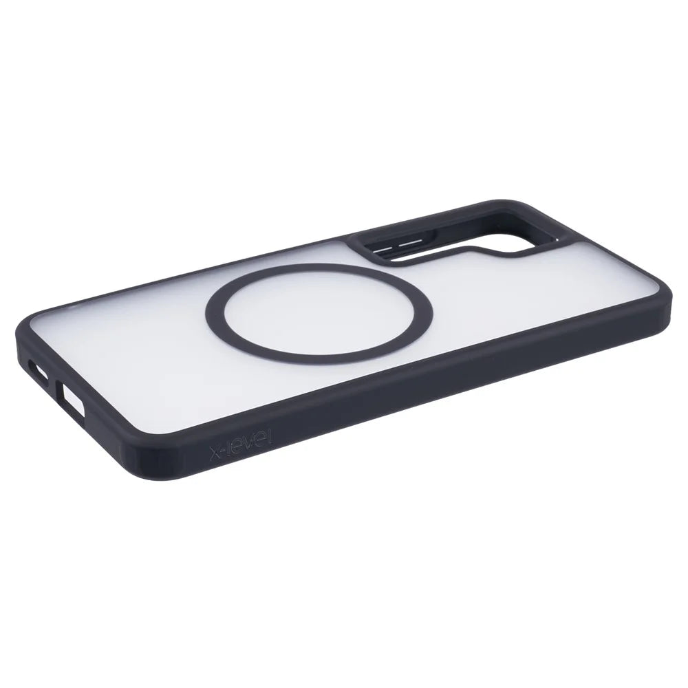 X-LEVEL For Samsung Galaxy S24 Magnetic Case Matte Finish Anti-Fingerprints Phone Cover - Black - 5