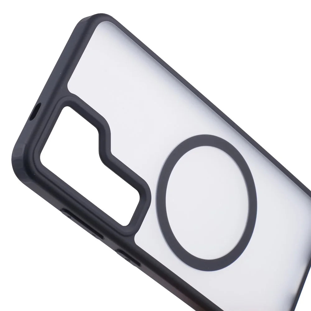 X-LEVEL For Samsung Galaxy S24 Magnetic Case Matte Finish Anti-Fingerprints Phone Cover - Black - 6