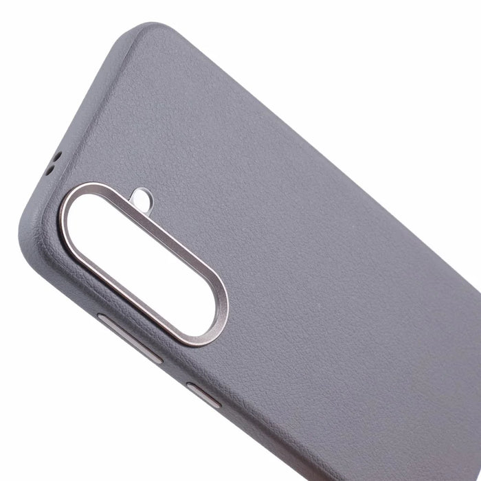 X-LEVEL For Samsung Galaxy S24 Magnetic Case Anti-Scratch Leather+PC Phone Cover - Grey - 7