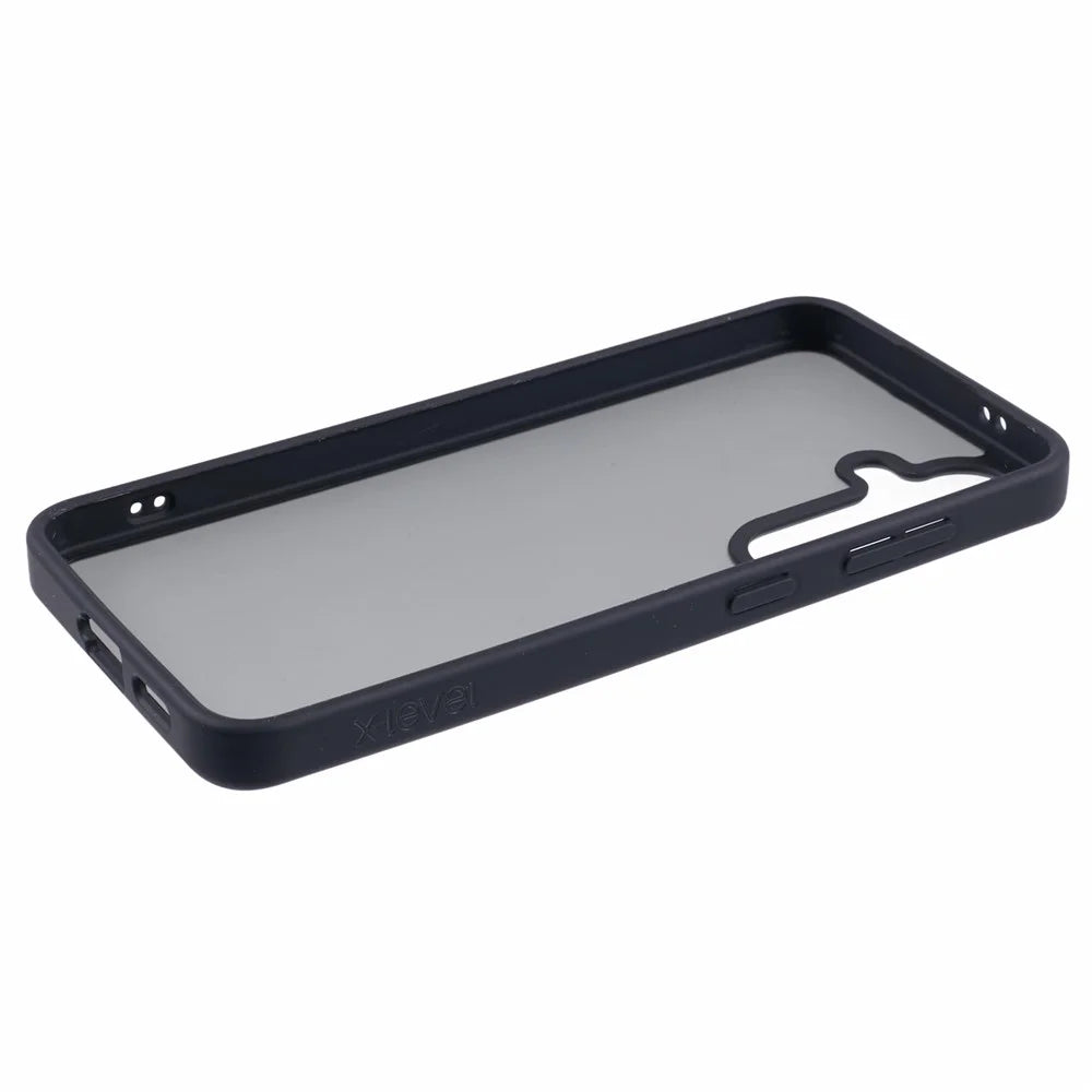 X-LEVEL For Samsung Galaxy S24+ Case Skin-Touch Acrylic+TPU Phone Cover - Black - 3