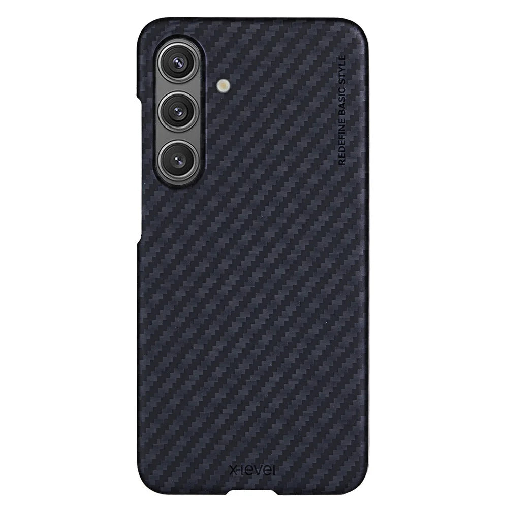 X-LEVEL For Samsung Galaxy S24+ Carbon Fiber Magnetic Case Scratch Resistant Slim Cover - 1