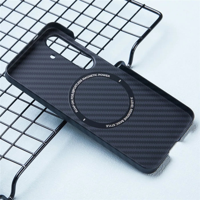 X-LEVEL For Samsung Galaxy S24+ Carbon Fiber Magnetic Case Scratch Resistant Slim Cover - 5