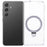 X-LEVEL PITHY STONE II For Samsung Galaxy S24 Case PC+TPU Back Cover Kickstand Magnetic Case - Transparent - 1