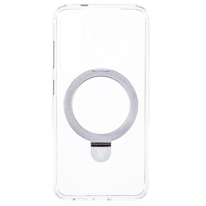 X-LEVEL PITHY STONE II For Samsung Galaxy S24 Case PC+TPU Back Cover Kickstand Magnetic Case - Transparent - 2