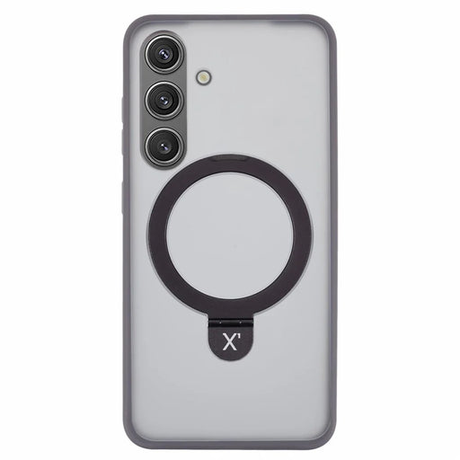 X-LEVEL PITHY STONE II For Samsung Galaxy S24+ Case Magnetic Case Back Cover Kickstand - Grey - 1