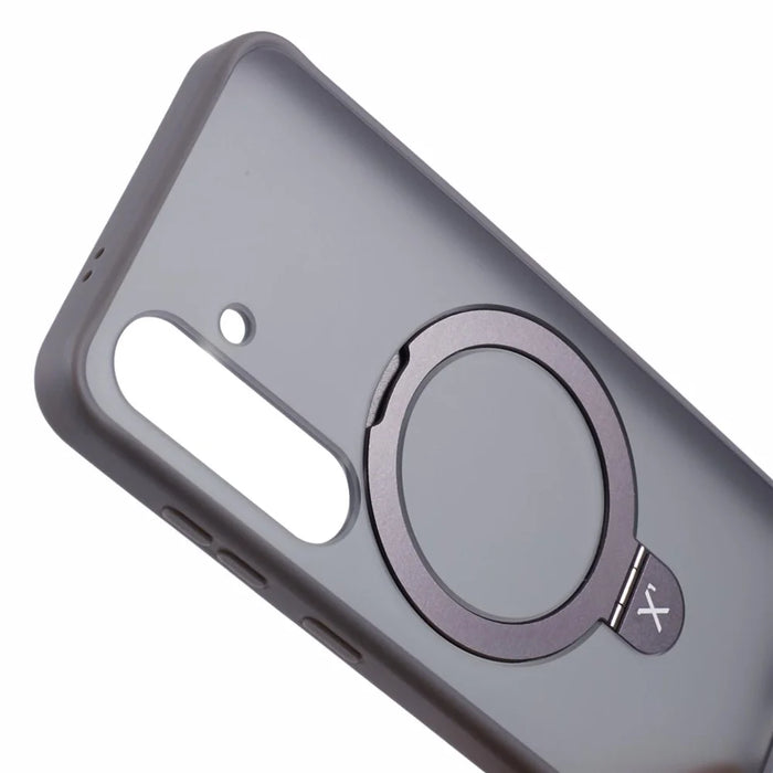 X-LEVEL PITHY STONE II For Samsung Galaxy S24+ Case Magnetic Case Back Cover Kickstand - Grey - 7