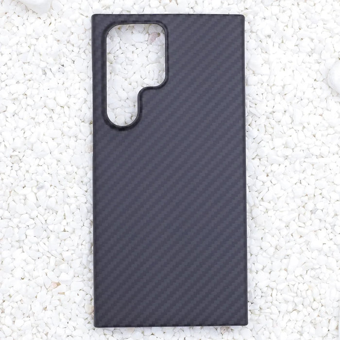 For Samsung Galaxy S24 Ultra Aramid Fiber Phone Case 1500D Coarse Texture Case-Less Touch Feeling - Black - 4