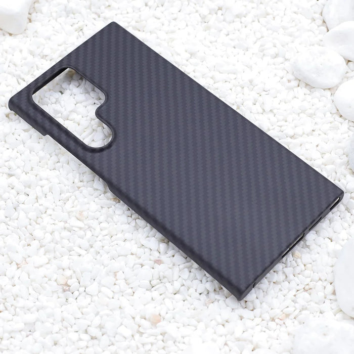 For Samsung Galaxy S24 Ultra Aramid Fiber Phone Case 1500D Coarse Texture Case-Less Touch Feeling - Black - 7