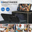 For Samsung Galaxy S24 Case with Hand Strap Liquid Silicone Kickstand Phone Cover - Black - 4