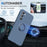 For Samsung Galaxy S24+ Liquid Silicone Case Ring Kickstand Phone Cover - Grey - 3