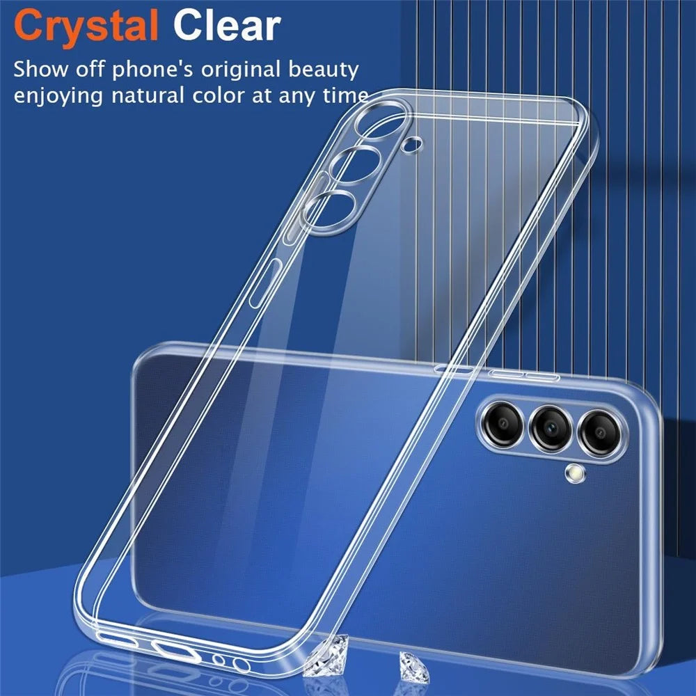 For Samsung Galaxy A55 5G TPU Phone Case + 2PCS 2.5D Arc Tempered Glass Screen Protector - 7