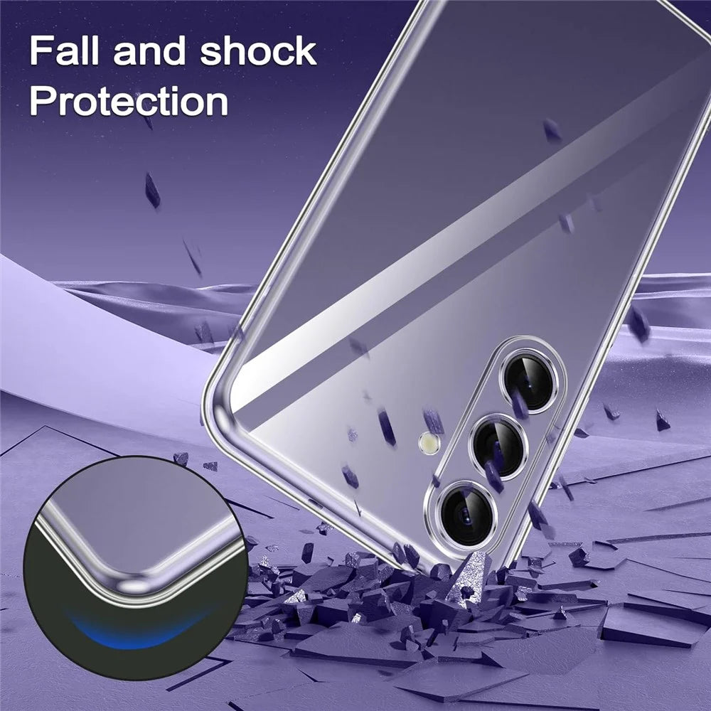 For Samsung Galaxy S24+ Clear TPU Case with Full Glue 0.1mm Tempered Glass Film (Fingerprint Unlocking) - 3