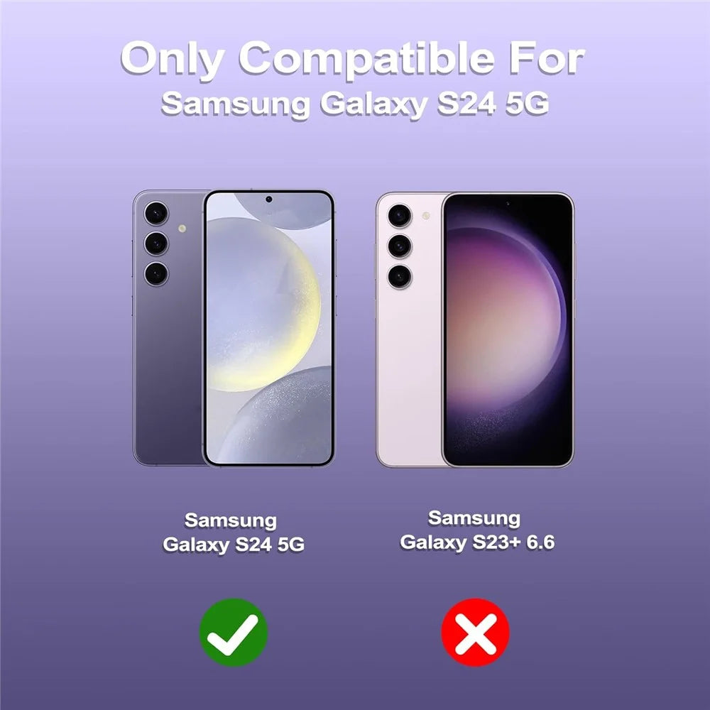 For Samsung Galaxy S24 TPU Case Transparent Phone Cover with 0.1mm Tempered Glass Film (Fingerprint Unlocking) - 2
