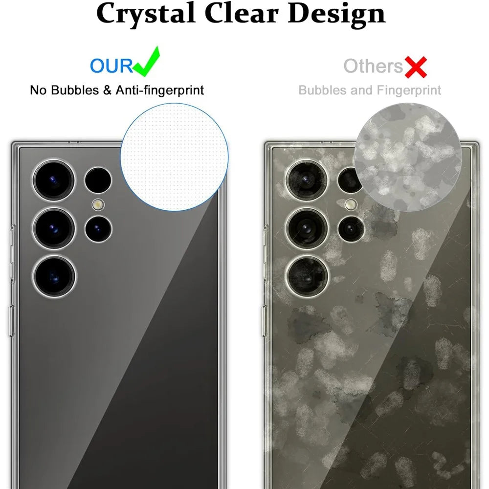 For Samsung Galaxy S24 Ultra TPU Case Transparent Protective Back Cover Anti-fingerprint - 2
