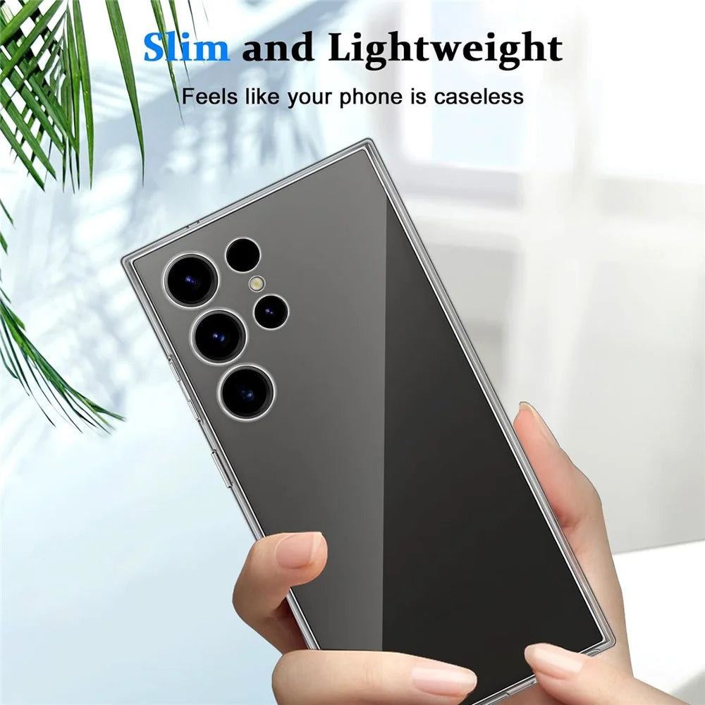 For Samsung Galaxy S24 Ultra TPU Case Transparent Protective Back Cover Anti-fingerprint - 7