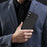 ANNYOJO Back Case for Samsung Galaxy S24 Ultra Shell PU Leather+PC+TPU Scratch-proof Cover - Coffee - 6