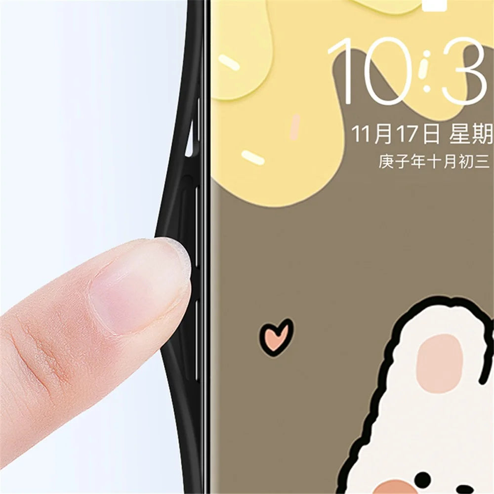 For Samsung Galaxy A55 5G Tempered Glass+PC+TPU Case Cartoon Pattern Phone Cover - Angel Cat - 6