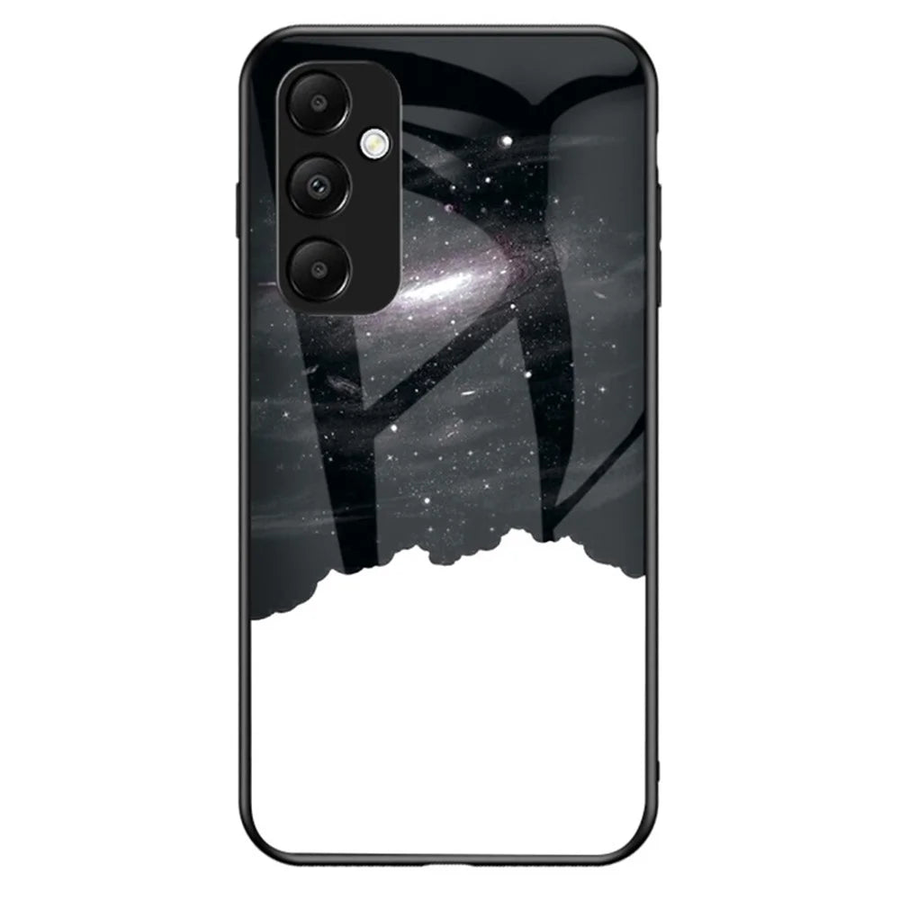 For Samsung Galaxy A55 5G Phone Case Tempered Glass+PC+TPU Cover - Cosmic Starry Sky - 1