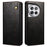 For OnePlus Ace 3 5G / 12R 5G Case Waxy Crazy Horse Texture PU Leather Cover Phone Wallet - Black - 1