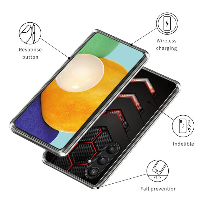 For Samsung Galaxy A14 4G / 5G TPU Case Phone Cover Pattern Printing - Geometric Power - 3