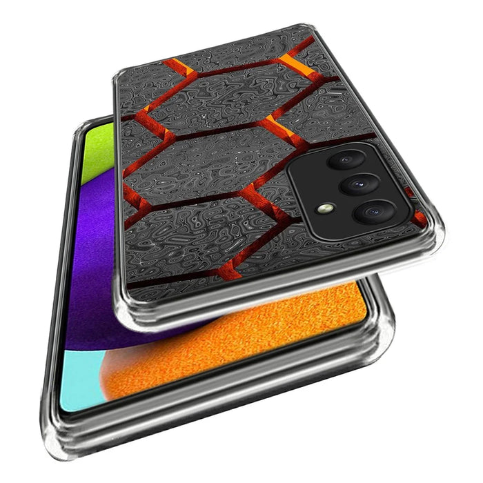 For Samsung Galaxy A15 4G / 5G TPU Case Pattern Printing Protective Phone Cover - Dark Geometric - 2