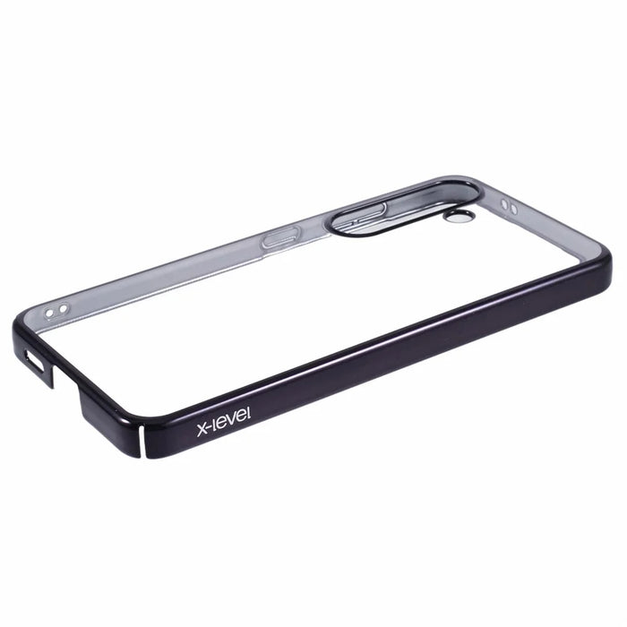 X-LEVEL Shockproof Case for Samsung Galaxy S24 Phone Shell Hard PC Electroplating Cover - Black - 4