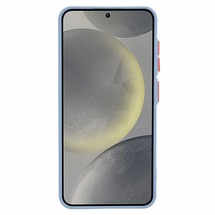 For Samsung Galaxy S25 / S24 Case Card Slot Matte Fingerprint-Free Back Cover - Grey Blue - 2