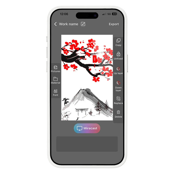 3-Color E Ink Display Phone Case for iPhone 15 Pro NFC Personalize Your Image - White - 3