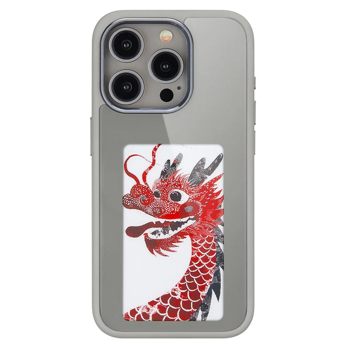 3-Color E Ink Case Phone Case for iPhone 14 Pro - Style It Your Way with NFC - Grey - 2