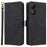 For ZTE Blade A34 Case with Wrist Strap RFID Blocking Shock Absorbing Cover - Black - 1