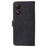 For ZTE Blade A34 Case with Wrist Strap RFID Blocking Shock Absorbing Cover - Black - 7
