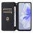For vivo S18e 5G Leather Case Magnetic Closure Phone Cover Rhombus Pattern - Black - 2