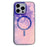 For iPhone 15 Pro Max Ink Painting Gradient Case PC+TPU Magnetic Phone Cover - Blue - 1